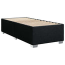 vidaXL Boxspring ágy matraccal fejtámlával Fekete 90 x 200 cm Szövet