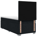 vidaXL Boxspring ágy matraccal fejtámlával Fekete 90 x 200 cm Szövet