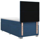 vidaXL Boxspring ágy matraccal fejtámlával Kék 90 x 200 cm Szövet