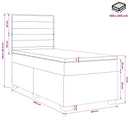 vidaXL Boxspring ágy matraccal fejtámlával Fekete 100 x 200 cm Szövet