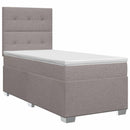 vidaXL Boxspring ágy matraccal Tópszínű 100 x 200 cm Szövet