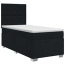 vidaXL Boxspring ágy matraccal fejtámlával Fekete 100 x 200 cm Szövet