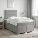 vidaXL Boxspring ágy matraccal Világosszürke 120 x 200 cm Szövet