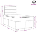 vidaXL Boxspring ágy matraccal Világosszürke 120 x 190 cm Szövet