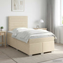 vidaXL Boxspring ágy matraccal Sötét Barna 120 x 190 cm Szövet