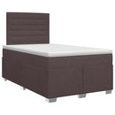 vidaXL Boxspring ágy matraccal Sötét Barna 120 x 190 cm Szövet