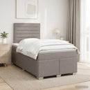 vidaXL Boxspring ágy matraccal Tópszínű 120 x 200 cm Szövet