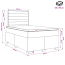 vidaXL Boxspring ágy matraccal fejtámlával Kék 120 x 190 cm Szövet