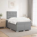 vidaXL Boxspring ágy matraccal Világosszürke 120 x 200 cm Szövet
