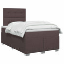 vidaXL Boxspring ágy matraccal Sötét Barna 120 x 190 cm Szövet