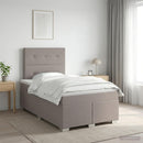 vidaXL Boxspring ágy matraccal Tópszínű 120 x 200 cm Szövet