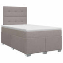vidaXL Boxspring ágy matraccal Tópszínű 120 x 190 cm Szövet