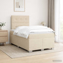 vidaXL Boxspring ágy matraccal Krémszínű 120 x 200 cm Szövet