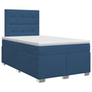 vidaXL Boxspring ágy matraccal fejtámlával Kék 120 x 190 cm Szövet