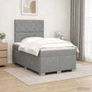 vidaXL Boxspring ágy matraccal Világosszürke 120 x 190 cm Szövet
