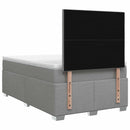 vidaXL Boxspring ágy matraccal Világosszürke 120 x 190 cm Szövet