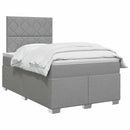 vidaXL Boxspring ágy matraccal Világosszürke 120 x 190 cm Szövet