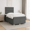 vidaXL Boxspring ágy matraccal Sötétszürke 120 x 200 cm Szövet