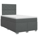 vidaXL Boxspring ágy matraccal Sötétszürke 120 x 190 cm Szövet