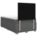 vidaXL Boxspring ágy matraccal Sötétszürke 120 x 190 cm Szövet