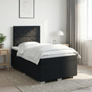 vidaXL Boxspring ágy matraccal fejtámlával Fekete 120 x 190 cm Szövet