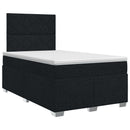 vidaXL Boxspring ágy matraccal fejtámlával Fekete 120 x 190 cm Szövet