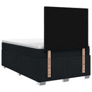 vidaXL Boxspring ágy matraccal fejtámlával Fekete 120 x 190 cm Szövet