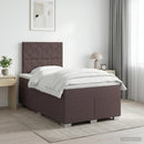 vidaXL Boxspring ágy matraccal Sötét Barna 120 x 190 cm Szövet