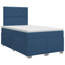 vidaXL Boxspring ágy matraccal fejtámlával Kék 120 x 190 cm Szövet