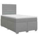 vidaXL Boxspring ágy matraccal Világosszürke 120 x 200 cm Szövet