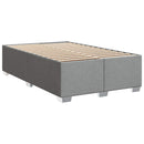 vidaXL Boxspring ágy matraccal Világosszürke 120 x 200 cm Szövet