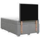 vidaXL Boxspring ágy matraccal Világosszürke 120 x 200 cm Szövet