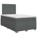 vidaXL Boxspring ágy matraccal Sötétszürke 120 x 200 cm Szövet