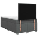 vidaXL Boxspring ágy matraccal Sötétszürke 120 x 200 cm Szövet