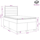 vidaXL Boxspring ágy matraccal Sötétszürke 120 x 200 cm Szövet