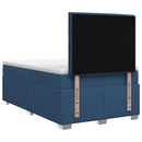 vidaXL Boxspring ágy matraccal fejtámlával Kék 120 x 200 cm Szövet