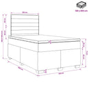 vidaXL Boxspring ágy matraccal fejtámlával Kék 120 x 200 cm Szövet