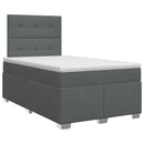 vidaXL Boxspring ágy matraccal Sötétszürke 120 x 200 cm Szövet