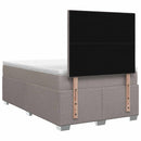 vidaXL Boxspring ágy matraccal Tópszínű 120 x 200 cm Szövet