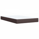 vidaXL Boxspring ágy matraccal Sötét Barna 120 x 200 cm Szövet