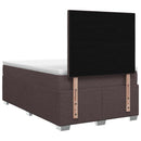 vidaXL Boxspring ágy matraccal Sötét Barna 120 x 200 cm Szövet