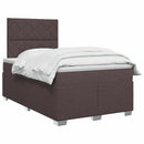 vidaXL Boxspring ágy matraccal Sötét Barna 120 x 200 cm Szövet