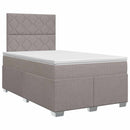 vidaXL Boxspring ágy matraccal Tópszínű 120 x 200 cm Szövet