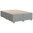 vidaXL Boxspring ágy matraccal Világosszürke 140 x 190 cm Szövet