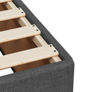 vidaXL Boxspring ágy matraccal Sötétszürke 140 x 190 cm Szövet