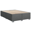 vidaXL Boxspring ágy matraccal Sötétszürke 140 x 190 cm Szövet
