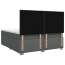 vidaXL Boxspring ágy matraccal Sötétszürke 140 x 190 cm Szövet