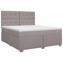 vidaXL Boxspring ágy matraccal Tópszínű 140 x 190 cm Szövet