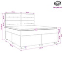 vidaXL Boxspring ágy matraccal Tópszínű 140 x 190 cm Szövet