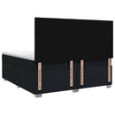 vidaXL Boxspring ágy matraccal fejtámlával Fekete 140 x 190 cm Szövet